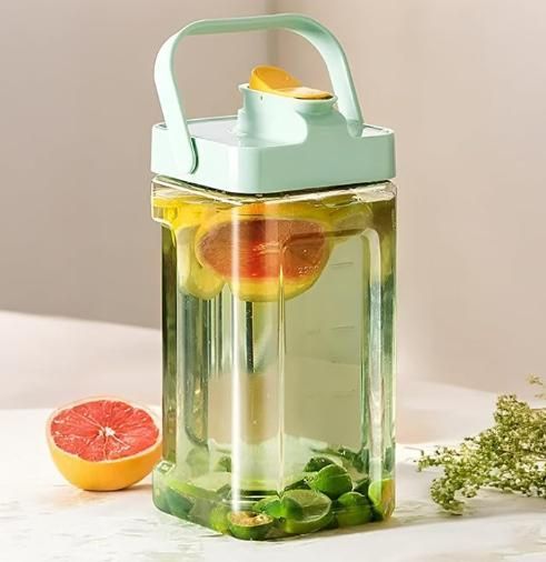 Portable Water Bottle with Filter Tip & Tap | Fridge Juice Dispenser