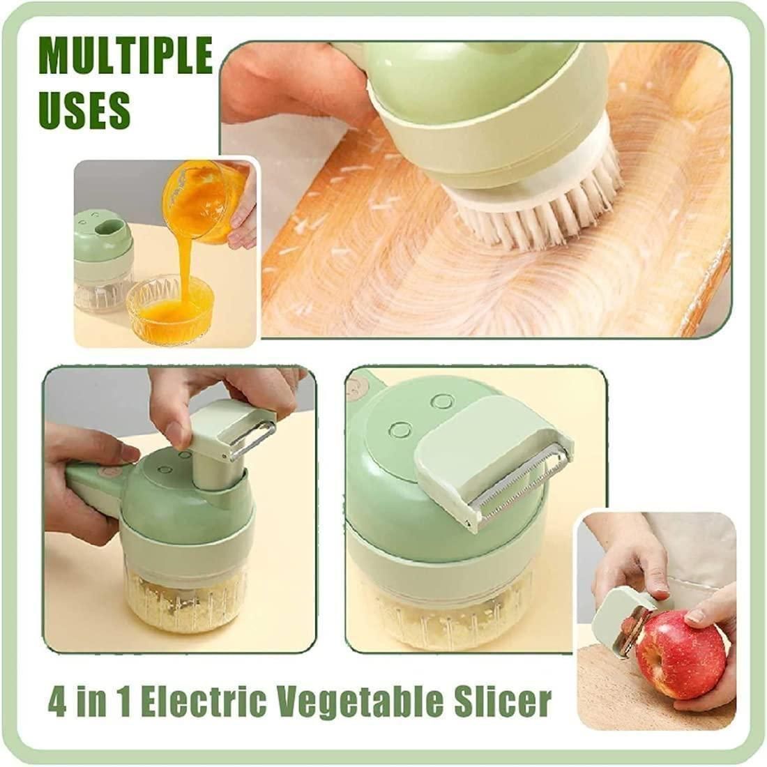 portable electric vegetable cutter set stainless steel blades