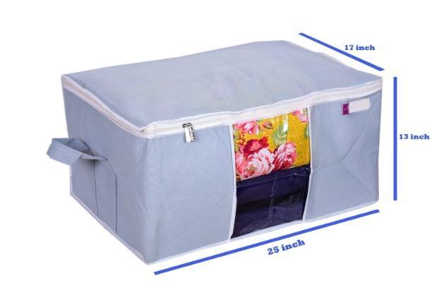 📦 Storage Organizer – Solid Non-Woven Storage Organizer (Set of 3)