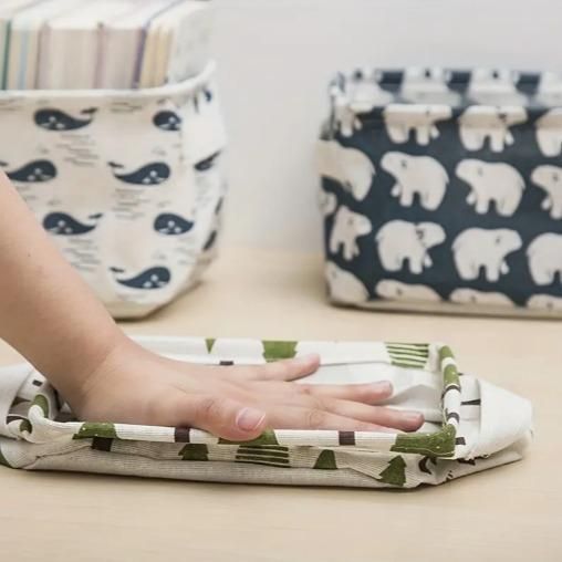 🧺 Cotton & Linen Desktop Storage Basket