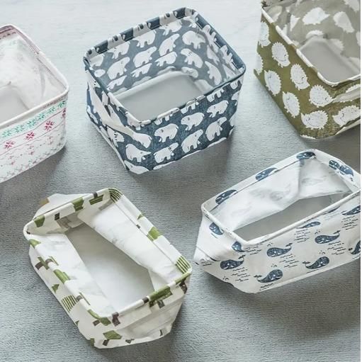 🧺 Cotton & Linen Desktop Storage Basket