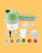 Portable Electric Vegetable Cutter Set - TRuLivingsportable electric vegetable cutter set 4 in 1 chopper