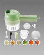 portable electric vegetable cutter set 4 in 1 chopper