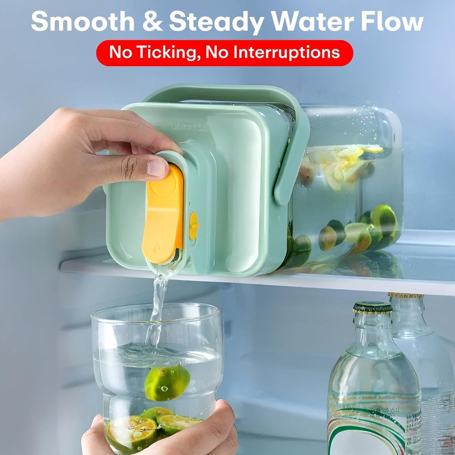 Portable Water Bottle with Filter Tip & Tap | Fridge Juice Dispenser