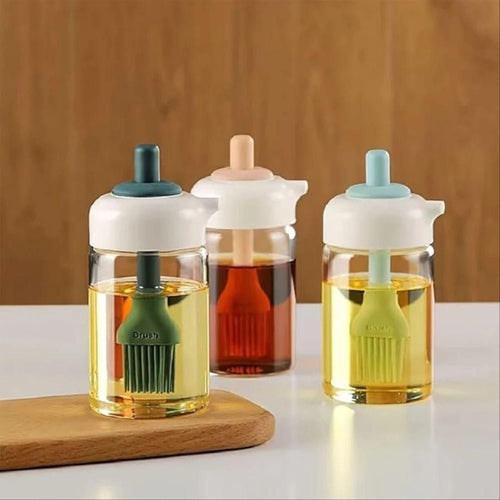plastic oil dispenser transparent bottle